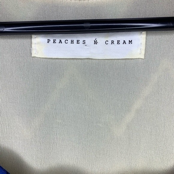 Peaches N Cream Chevron Chiffon Overlay Dress - Picture 4 of 4